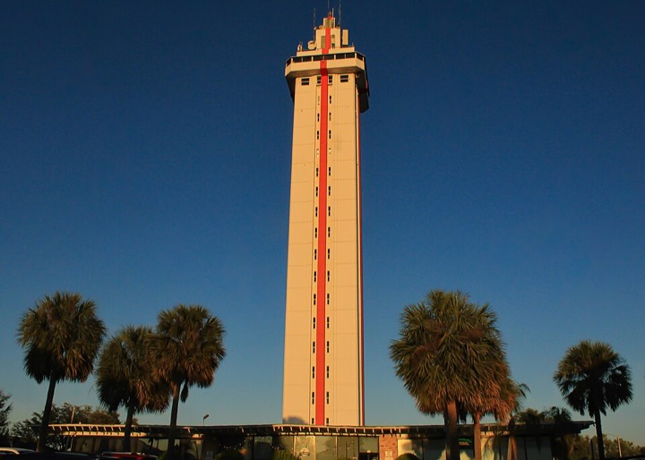 The Florida Citrus Tower in Clermont at sunset