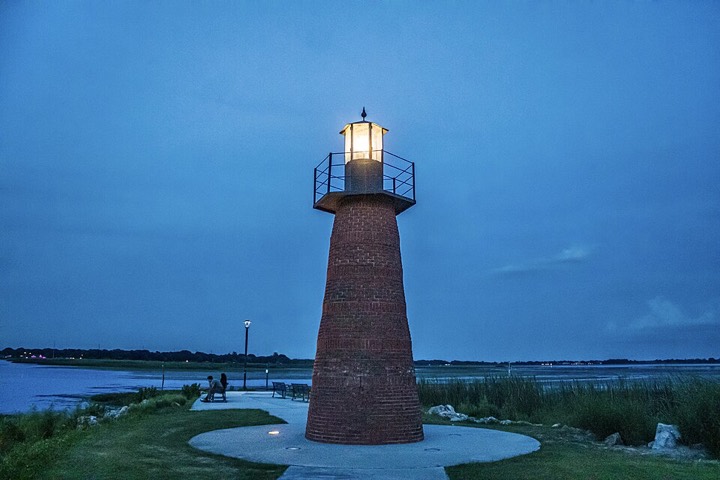 The lakefront lighthouse in Kissimmee, Florida